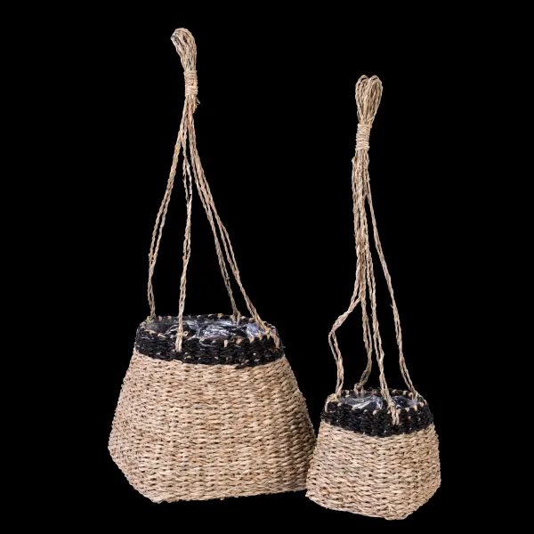 Baku Vaso De Pendurar Preto, Natural>CASA New