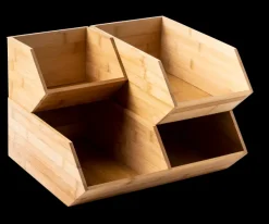 Bamboo Organizador Empilh Vel Natural><noscript><img width=