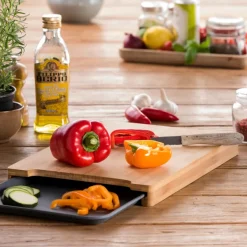 Bamboo T Bua Com Recipiente Cinzento, Natural><noscript><img width=