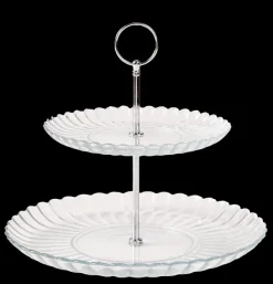 Dahlita Prato Para Servir Com 2 Andares Transparente>CASA Shop