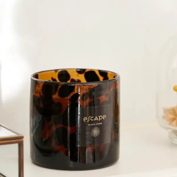 Escape Black Oudh Vela Perfumada Em Copo Preto, Castanho,>CASA Cheap