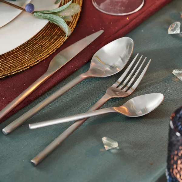 Etna Satin Talheres 16 Pe As Prateado>CASA Discount