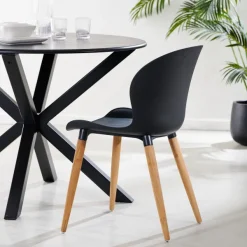 Frida Cadeiras Sala Jantar Preto/Natural>CASA Hot