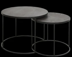 Memphis Mesas Auxiliares Conjunto De 2 P S Preto>CASA New