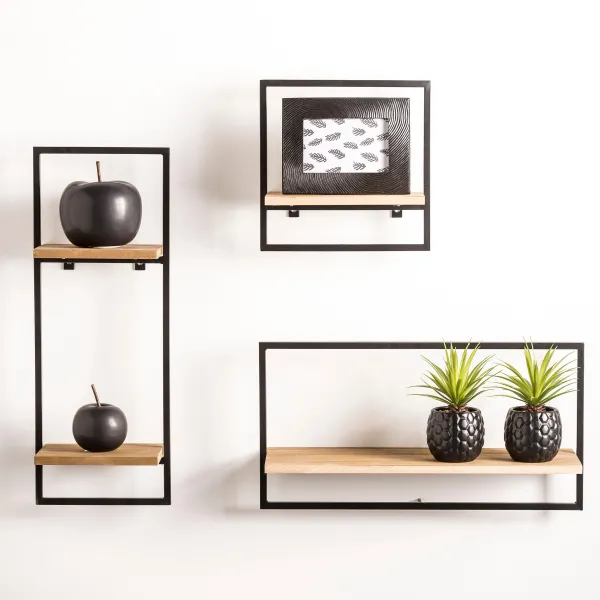 Mix&Match Estante Para Pendurar Preto, Natural>CASA Cheap