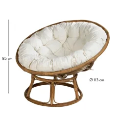 Papasan Cadeira Lounge Natural, Cru><noscript><img width=