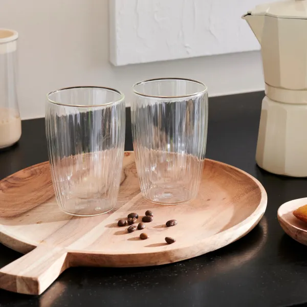 Pausa Copo Parede Dupla Conjunto De 2 Transparente>CASA Online