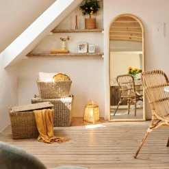 Rubberwood Espelho Natural><noscript><img width=