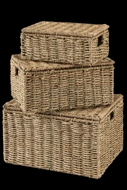Seagrass Cesto De Arrumação S Com Tampa Natural><noscript><img width=