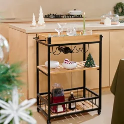 Selmo Carrinho De Cozinha Natural><noscript><img width=