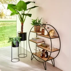 Sirkel Estante De Parede Preto, Natural><noscript><img width=