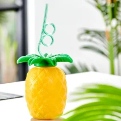 Tropical Caneca Com Palha Amarelo, Verde><noscript><img width=
