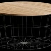 Wire Xl Mesa Auxiliar Xl Preto, Natural>CASA Outlet